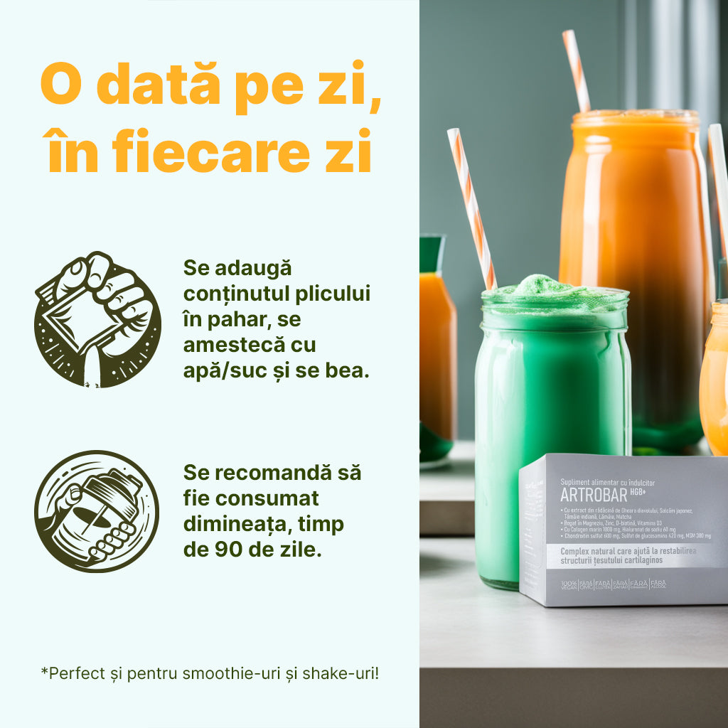 Supliment alimentar: Artrobar HGB+Complex natural pentru articulații