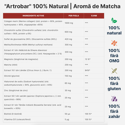 Supliment alimentar: Artrobar HGB+Complex natural pentru articulații