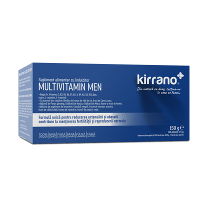 Supliment alimentar : MULTIVITAMIN MEN cu L-arginină, L-treonină și 18 Plante și Vitamine