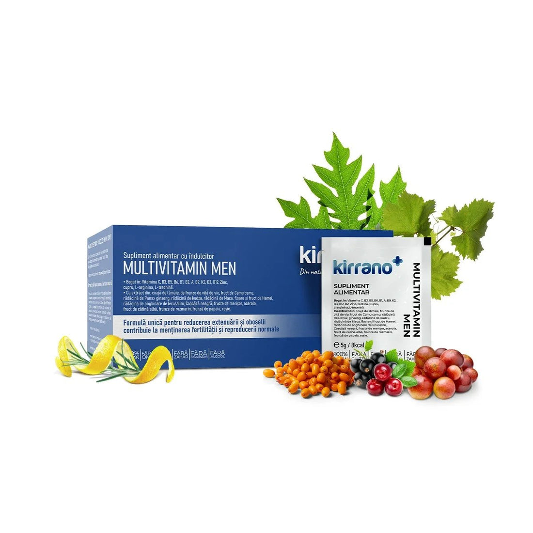 Supliment alimentar : MULTIVITAMIN MEN cu L-arginină, L-treonină și 18 Plante și Vitamine